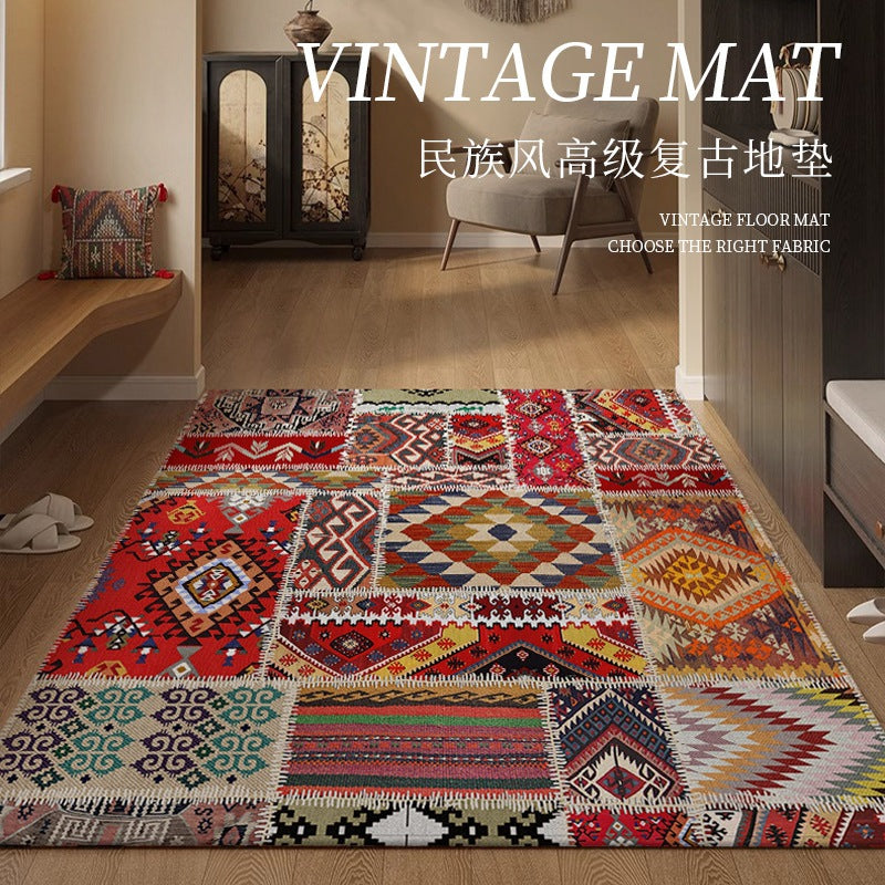 Ethnic Style & American Vintage Dual-Core Entrance Mat