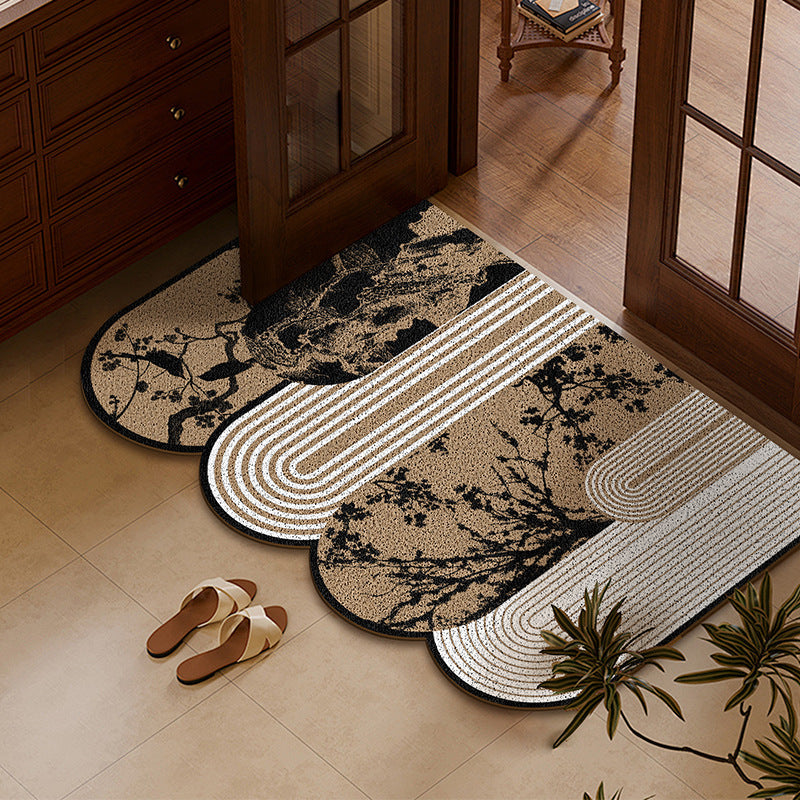 Middle Ancient Style Silk Circle Entrance Mat