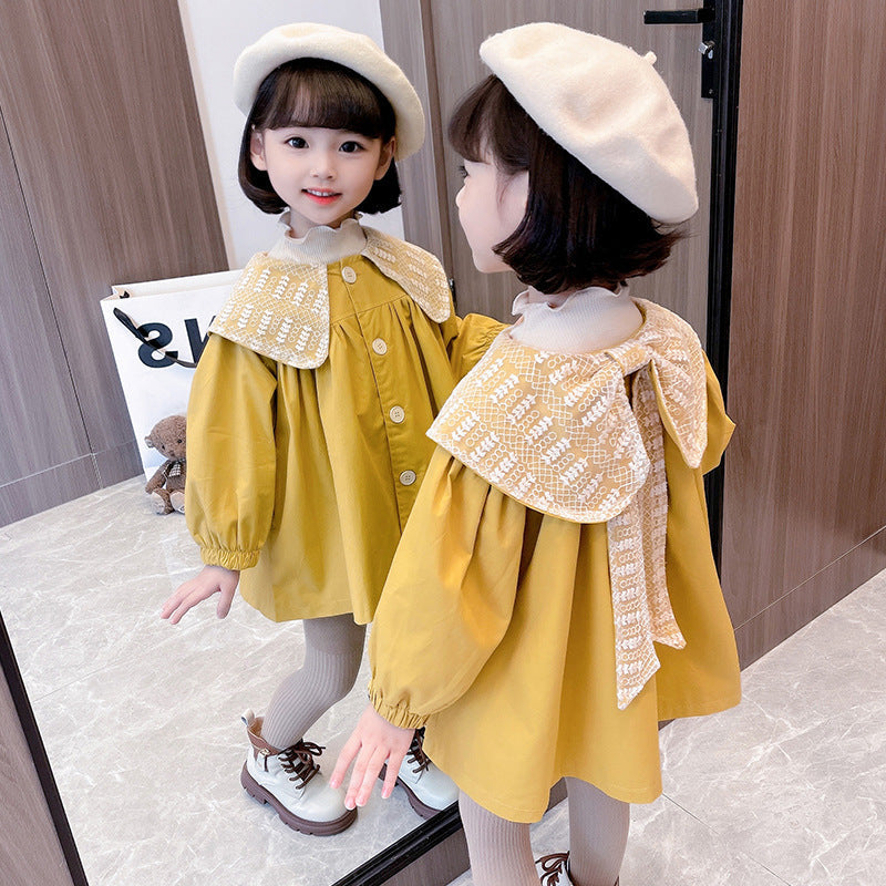 Girls Bow Windbreaker Coat Autumn Korean Style Jacket – Spring Autumn Kids Fashion Nepal | Tudoholic
