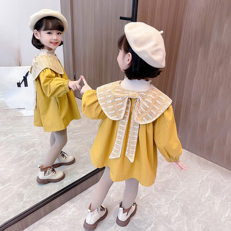 Girls Bow Windbreaker Coat Autumn Korean Style Jacket – Spring Autumn Kids Fashion Nepal | Tudoholic