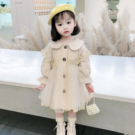 Girls Veil Windbreaker Dress Autumn Style Jacket 2024 – Spring Autumn Kids Fashion Nepal | Tudoholic