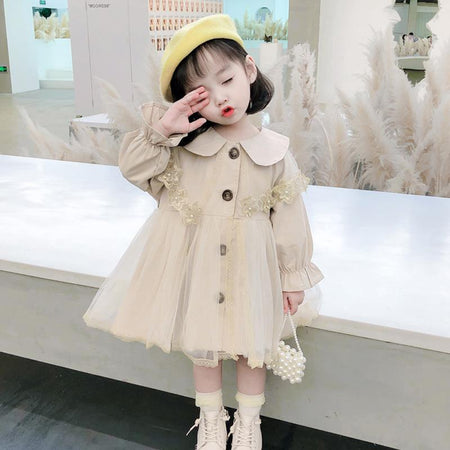 Girls Veil Windbreaker Dress Autumn Style Jacket 2024 – Spring Autumn Kids Fashion Nepal | Tudoholic