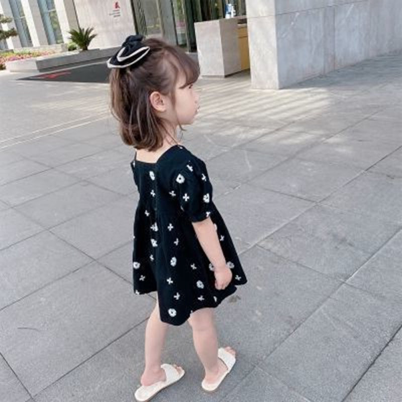 Girls Cotton Short Sleeve Dress Summer Elegant Style – Summer Kids Fashion Nepal | Tudoholic