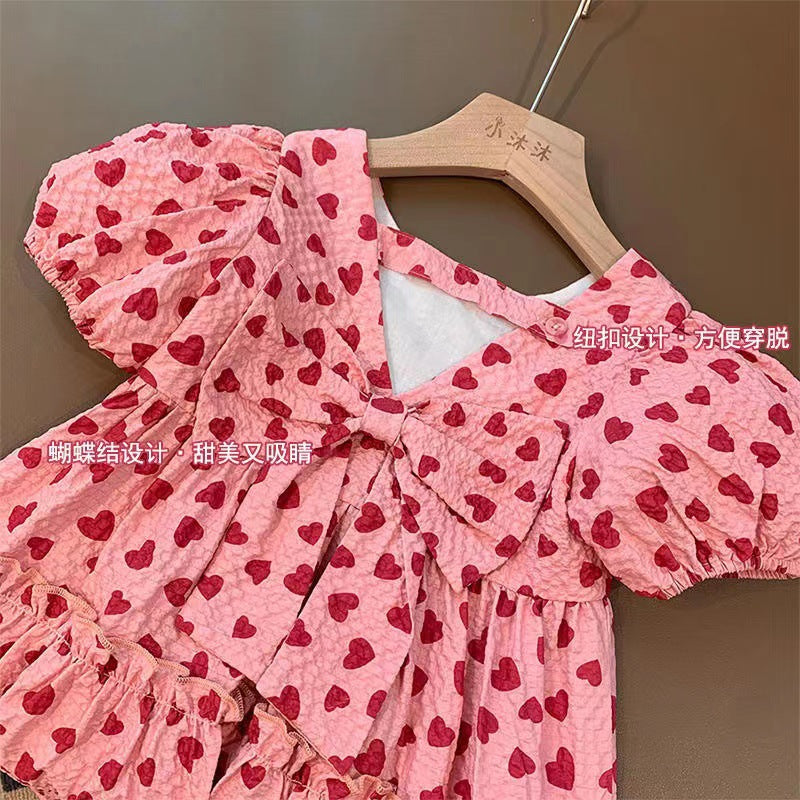 Girls Korean Style Princess Dress Summer 2024 Trendy – Summer Kids Fashion Nepal | Tudoholic