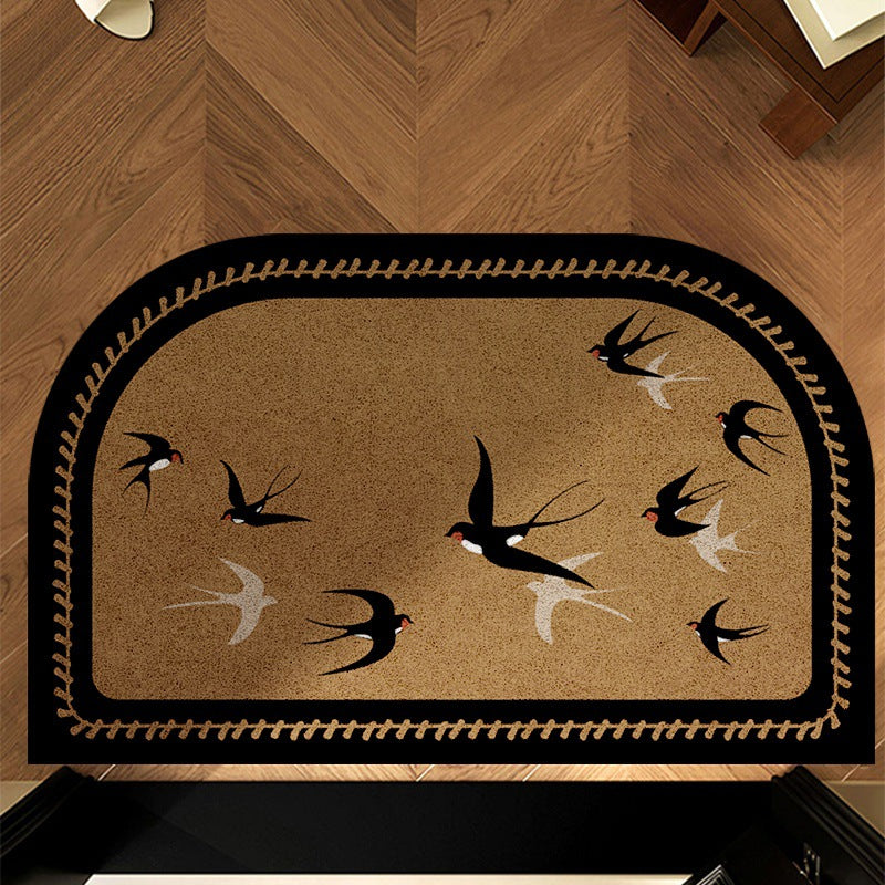 Mid-Ancient French Retro "Silk Ring" Entrance Mat