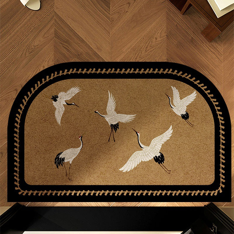 Mid-Ancient French Retro "Silk Ring" Entrance Mat