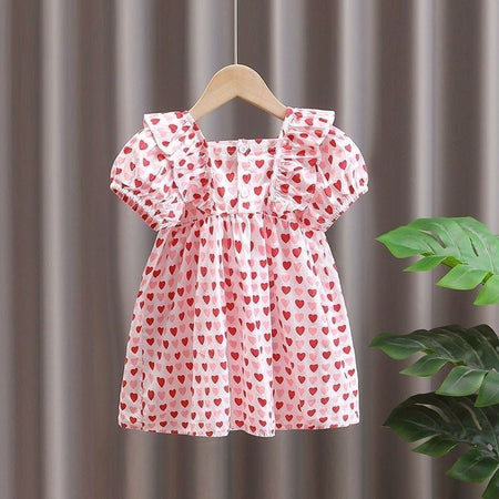 Girls Floral Cotton Dress Flying Sleeve Summer 2024 – Summer Kids Fashion Nepal | Tudoholic