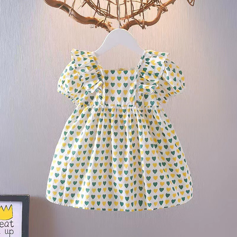 Girls Floral Cotton Dress Flying Sleeve Summer 2024 – Summer Kids Fashion Nepal | Tudoholic
