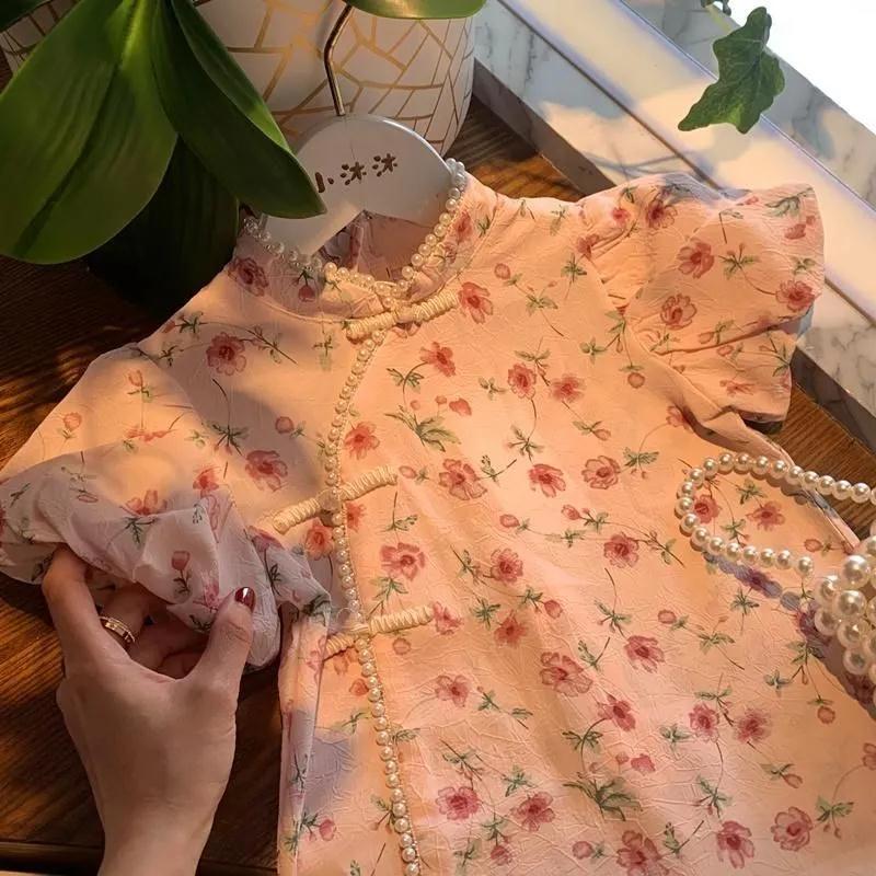 Girls Retro Cheongsam Hanfu Dress Summer Princess – Summer Kids Fashion Nepal | Tudoholic