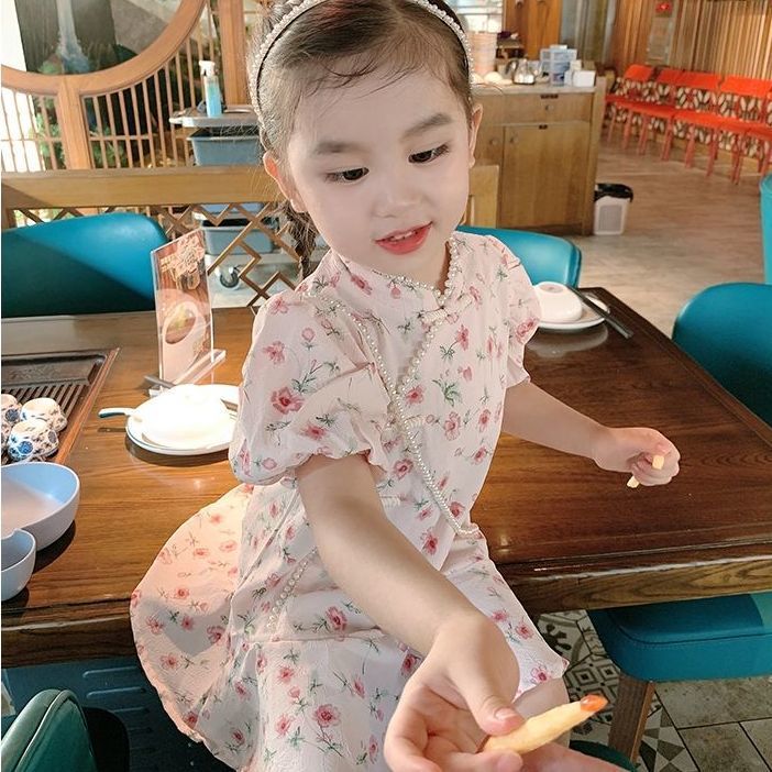Girls Retro Cheongsam Hanfu Dress Summer Princess – Summer Kids Fashion Nepal | Tudoholic