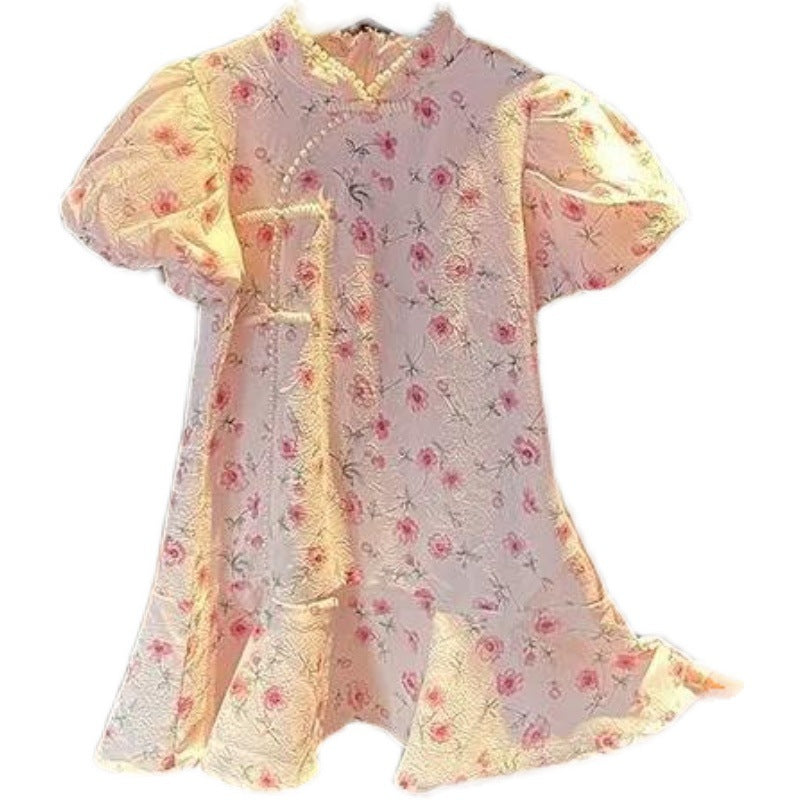 Girls Retro Cheongsam Hanfu Dress Summer Princess – Summer Kids Fashion Nepal | Tudoholic