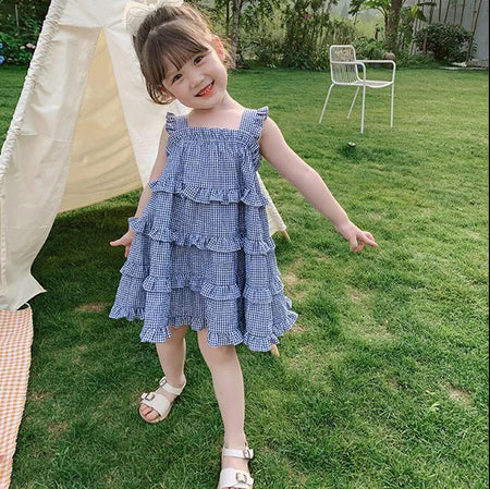 Girls Sleeveless Vest Dress Summer Princess Style – Summer Kids Fashion Nepal | Tudoholic