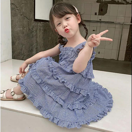 Girls Sleeveless Vest Dress Summer Princess Style – Summer Kids Fashion Nepal | Tudoholic