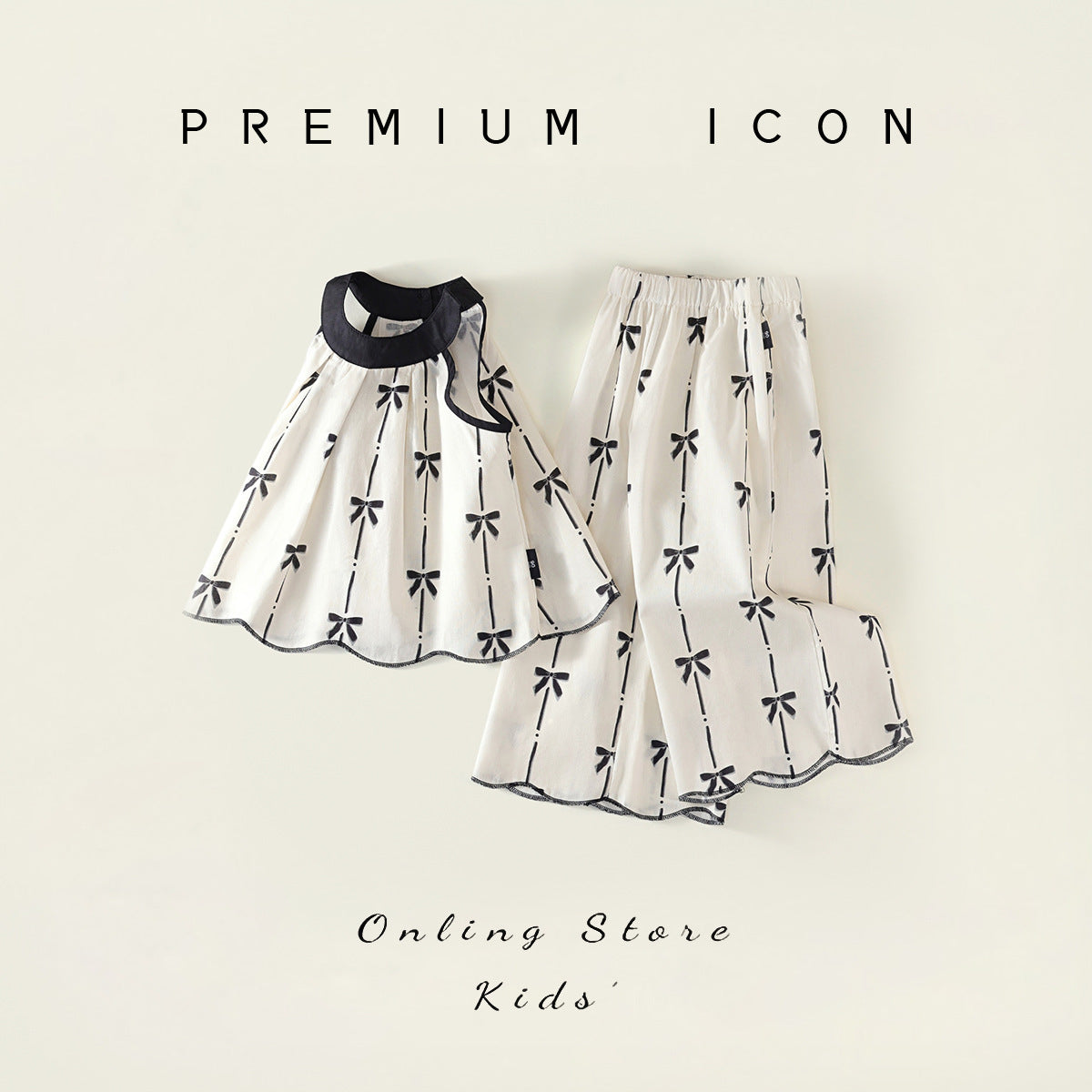 Girls Cotton Printed Set Wide Leg Pants Summer 2025 – Summer Kids Fashion Nepal | Tudoholic