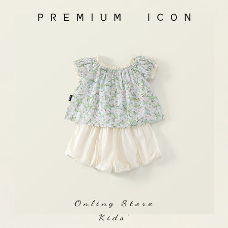 Girls Floral Shorts Set Summer 2025 Korean Style – Summer Kids Fashion Nepal | Tudoholic