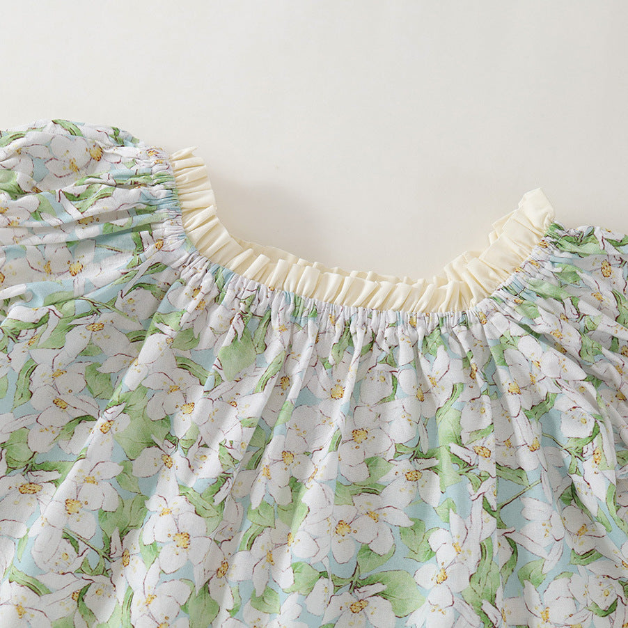 Girls Floral Shorts Set Summer 2025 Korean Style – Summer Kids Fashion Nepal | Tudoholic
