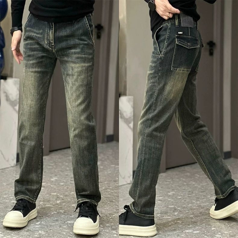 Men's Luxury Washed Slim Straight Casual Jeans