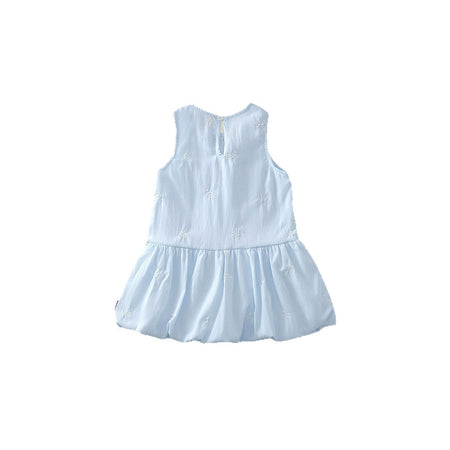 Girls Sleeveless Bow Bud Dress Summer 2026 Trendy – Summer Kids Fashion Nepal | Tudoholic