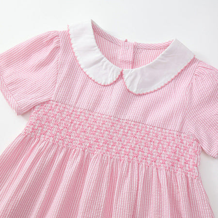 Girls Embroidered Lapel Dress Summer 2025 Princess – Summer Kids Fashion Nepal | Tudoholic