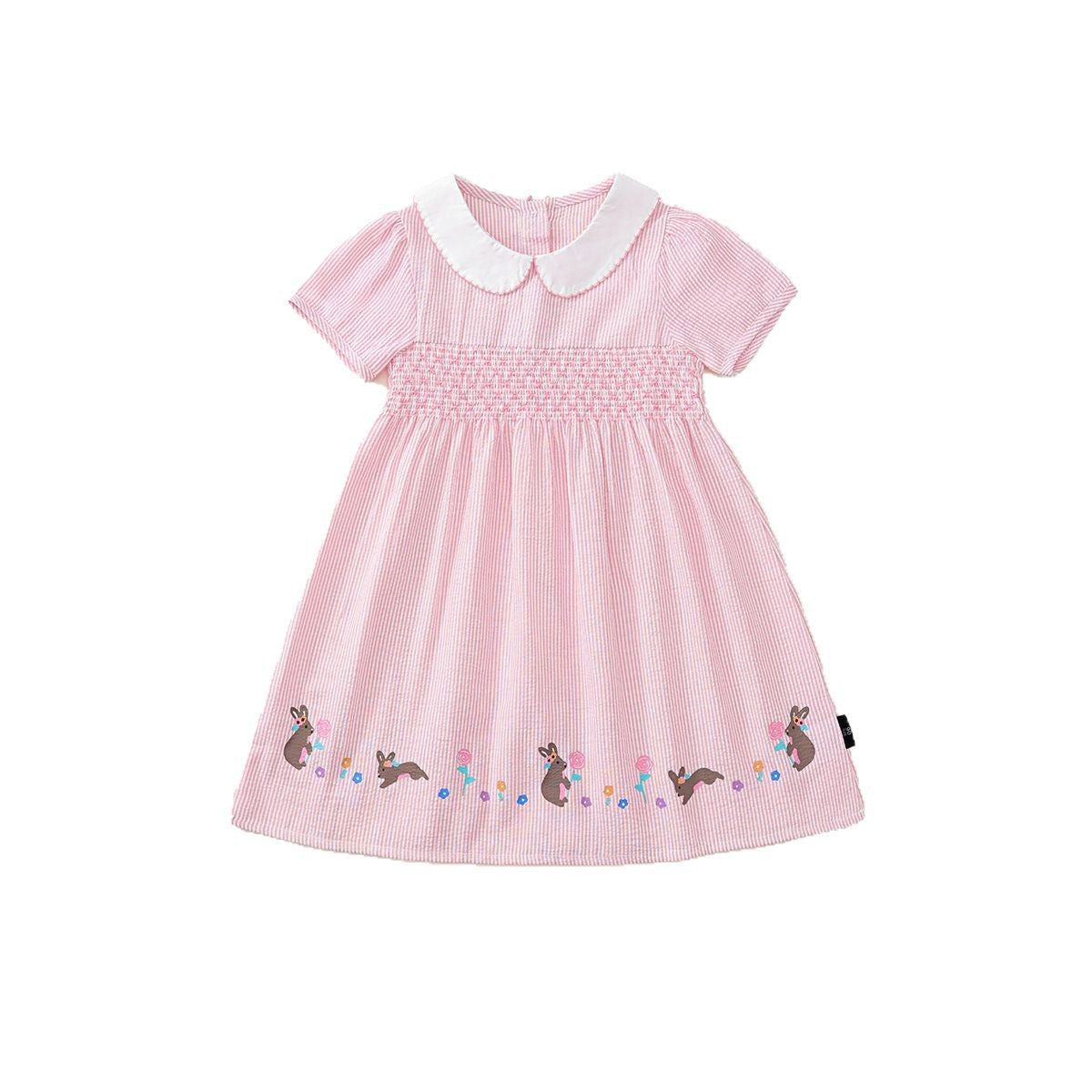 Girls Embroidered Lapel Dress Summer 2025 Princess – Summer Kids Fashion Nepal | Tudoholic