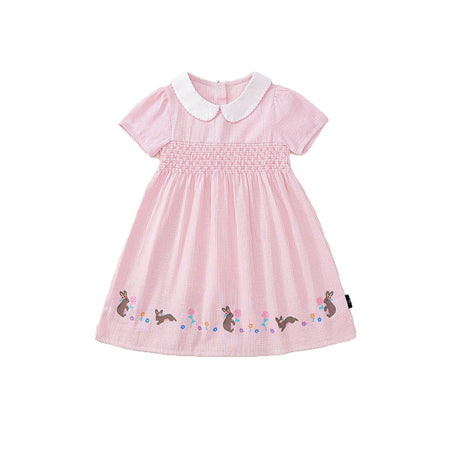 Girls Embroidered Lapel Dress Summer 2025 Princess – Summer Kids Fashion Nepal | Tudoholic