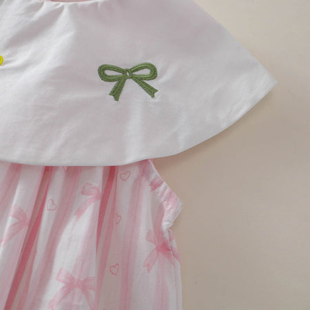 Girls Floral Embroidered Ruffle Dress Summer 2026 – Summer Kids Fashion Nepal | Tudoholic