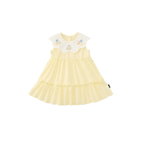 Girls Sweet Lapel Vest Dress Summer 2025 Trendy – Summer Kids Fashion Nepal | Tudoholic