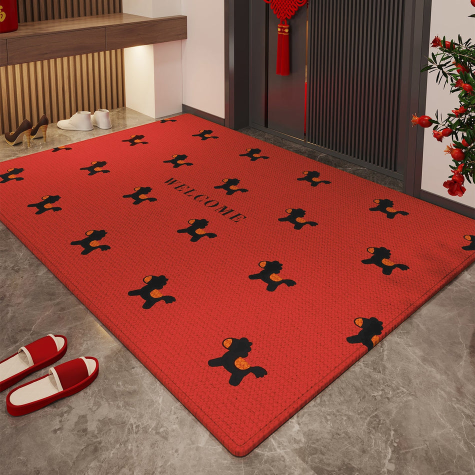 "Galloping Prosperity" Year of the Horse Entrance Mat