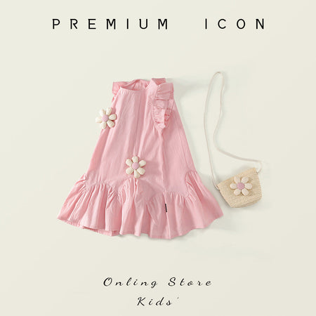 Girls Pink Sleeveless Princess Dress Summer 2025 – Summer Kids Fashion Nepal | Tudoholic