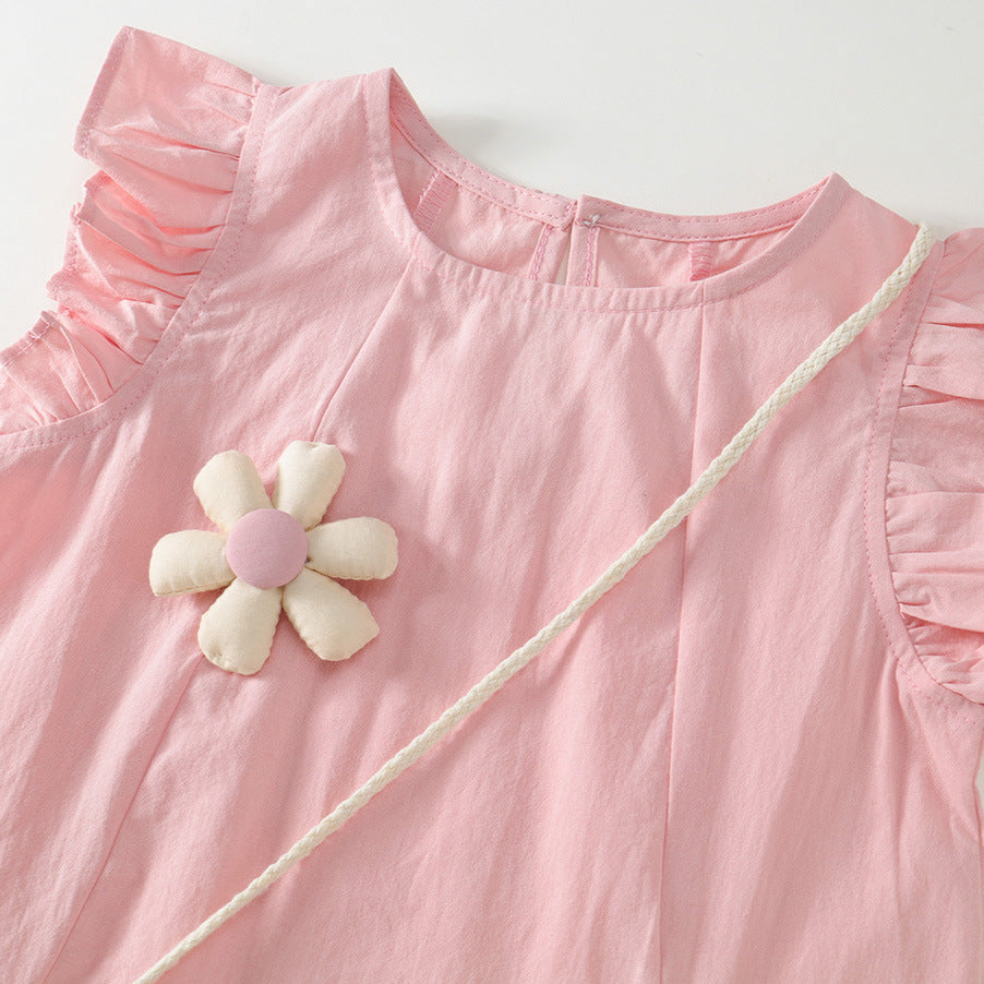 Girls Pink Sleeveless Princess Dress Summer 2025 – Summer Kids Fashion Nepal | Tudoholic