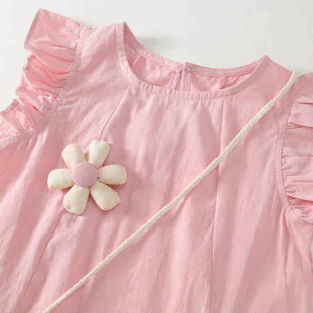 Girls Pink Sleeveless Princess Dress Summer 2025 – Summer Kids Fashion Nepal | Tudoholic