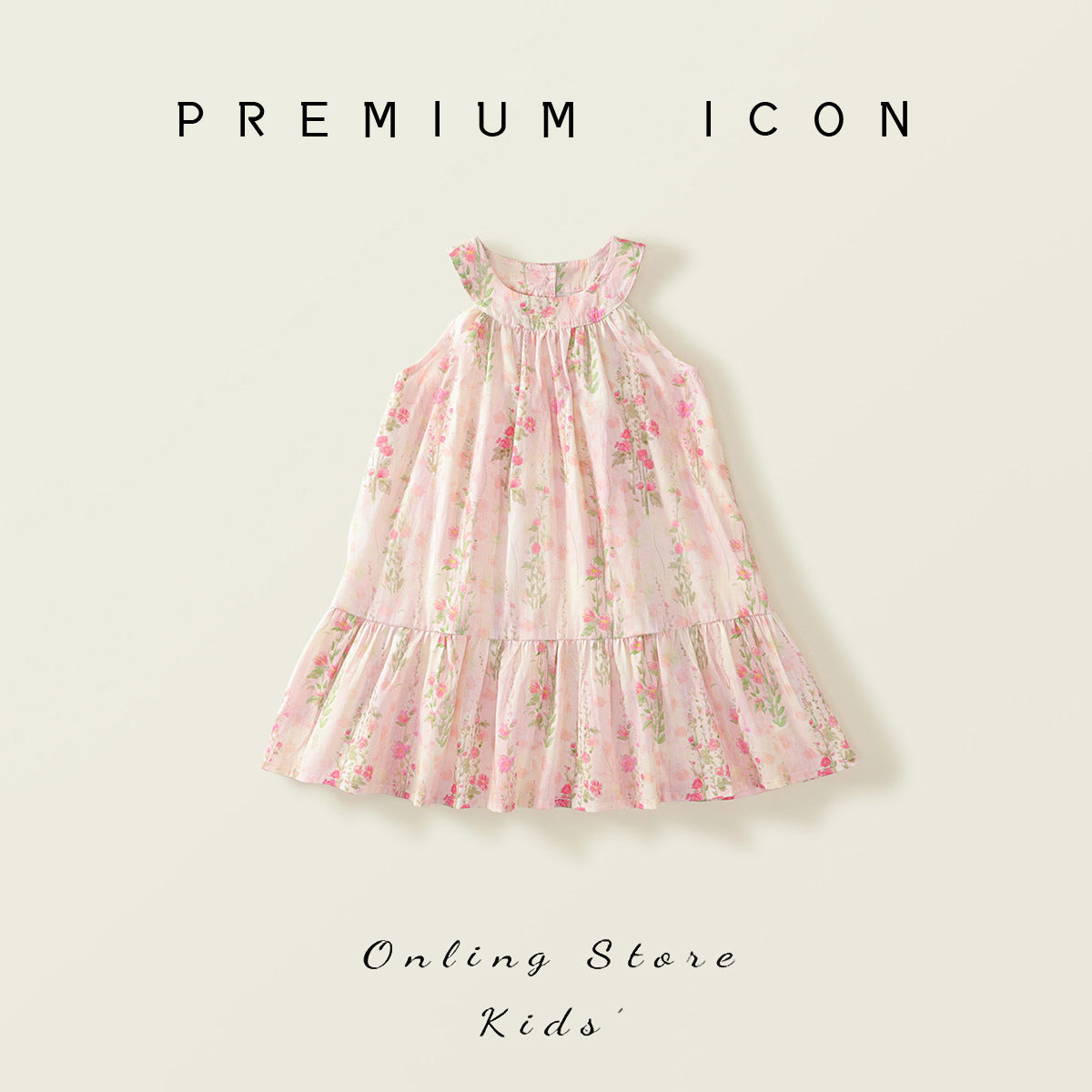 Girls Floral Pastoral Dress Pink Summer 2025 – Summer Kids Fashion Nepal | Tudoholic