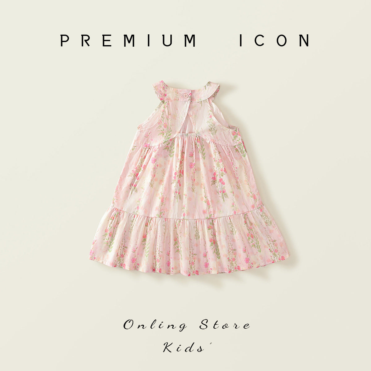 Girls Floral Pastoral Dress Pink Summer 2025 – Summer Kids Fashion Nepal | Tudoholic