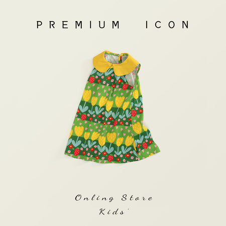 Girls Floral Sleeveless Tank Dress Summer 2025 – Summer Kids Fashion Nepal | Tudoholic
