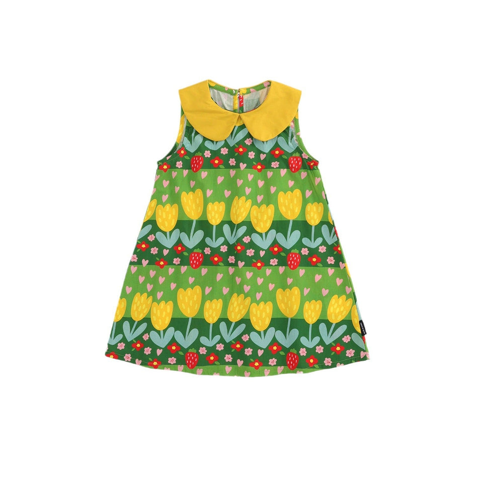 Girls Floral Sleeveless Tank Dress Summer 2025 – Summer Kids Fashion Nepal | Tudoholic