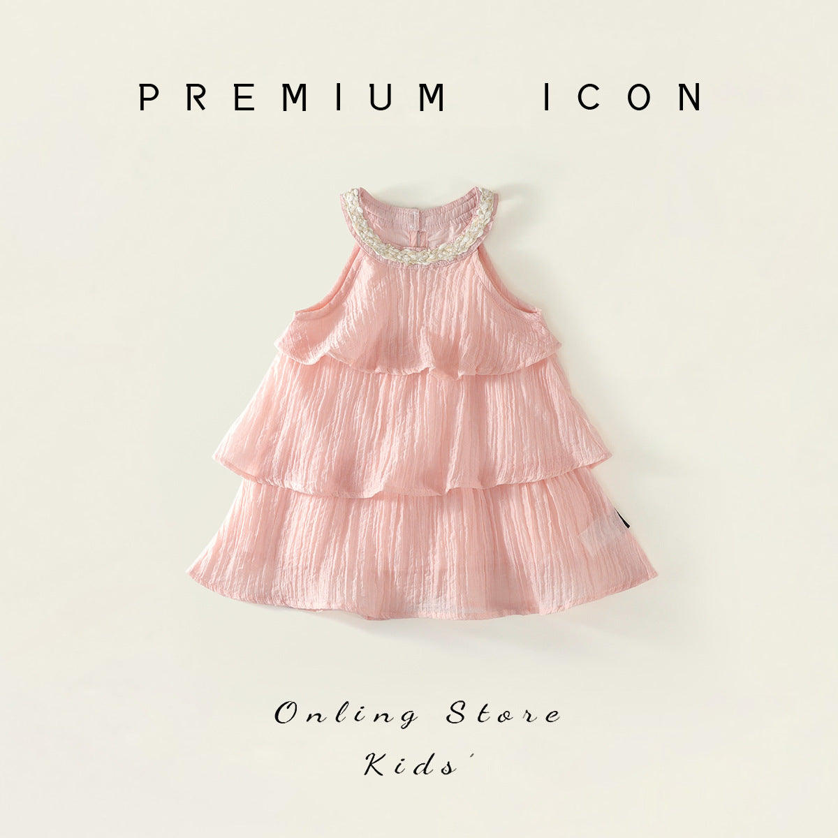Girls Pink Ruffle Sling Dress Summer 2025 Princess – Summer Kids Fashion Nepal | Tudoholic