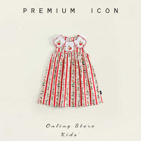 Girls Rabbit Embroidered Red Dress Summer 2026 – Summer Kids Fashion Nepal | Tudoholic