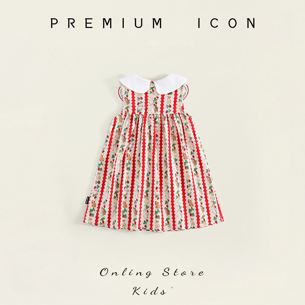 Girls Rabbit Embroidered Red Dress Summer 2026 – Summer Kids Fashion Nepal | Tudoholic