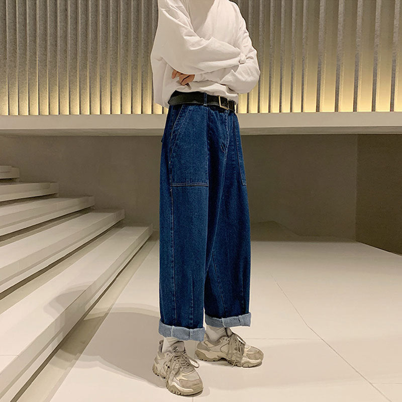 Men's Retro Hip-Hop Wide-Leg Jeans