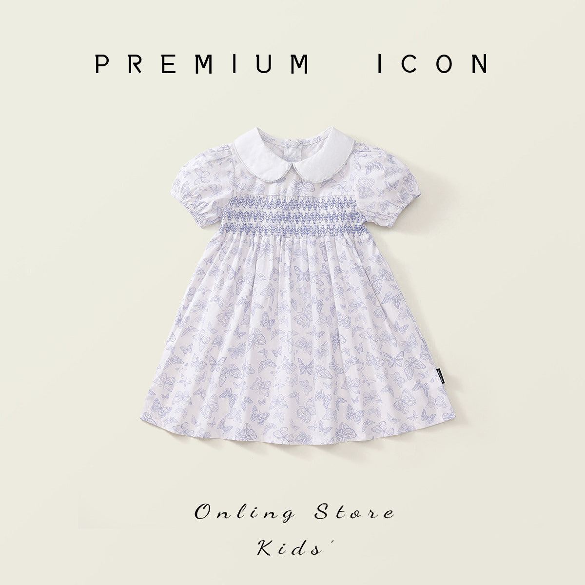 Girls Butterfly Printed Dress Summer 2025 Lapel – Summer Kids Fashion Nepal | Tudoholic