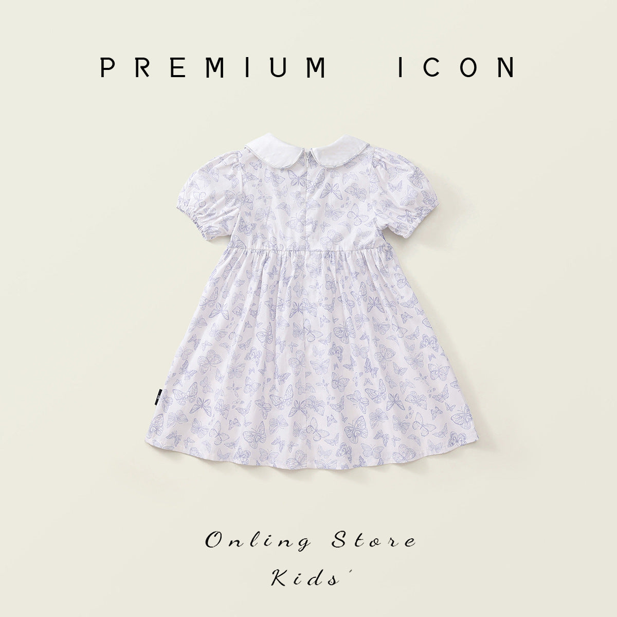 Girls Butterfly Printed Dress Summer 2025 Lapel – Summer Kids Fashion Nepal | Tudoholic