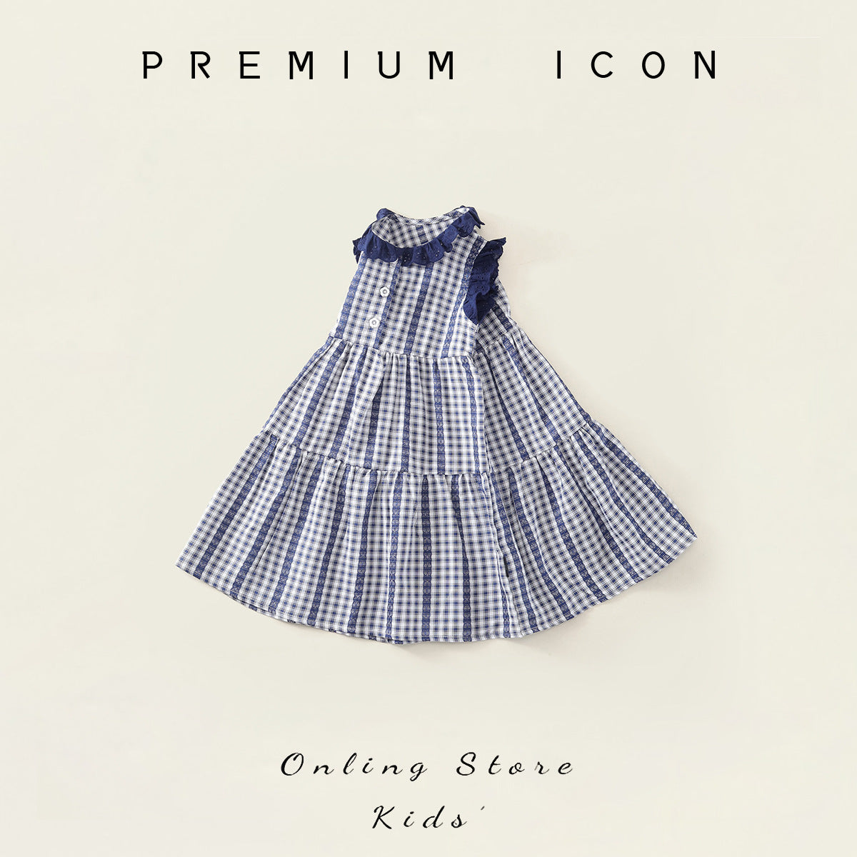 Girls Plaid Cake Skirt Dress Summer 2026 Korean Style – Summer Kids Fashion Nepal | Tudoholic