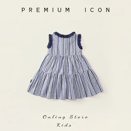 Girls Plaid Cake Skirt Dress Summer 2026 Korean Style – Summer Kids Fashion Nepal | Tudoholic