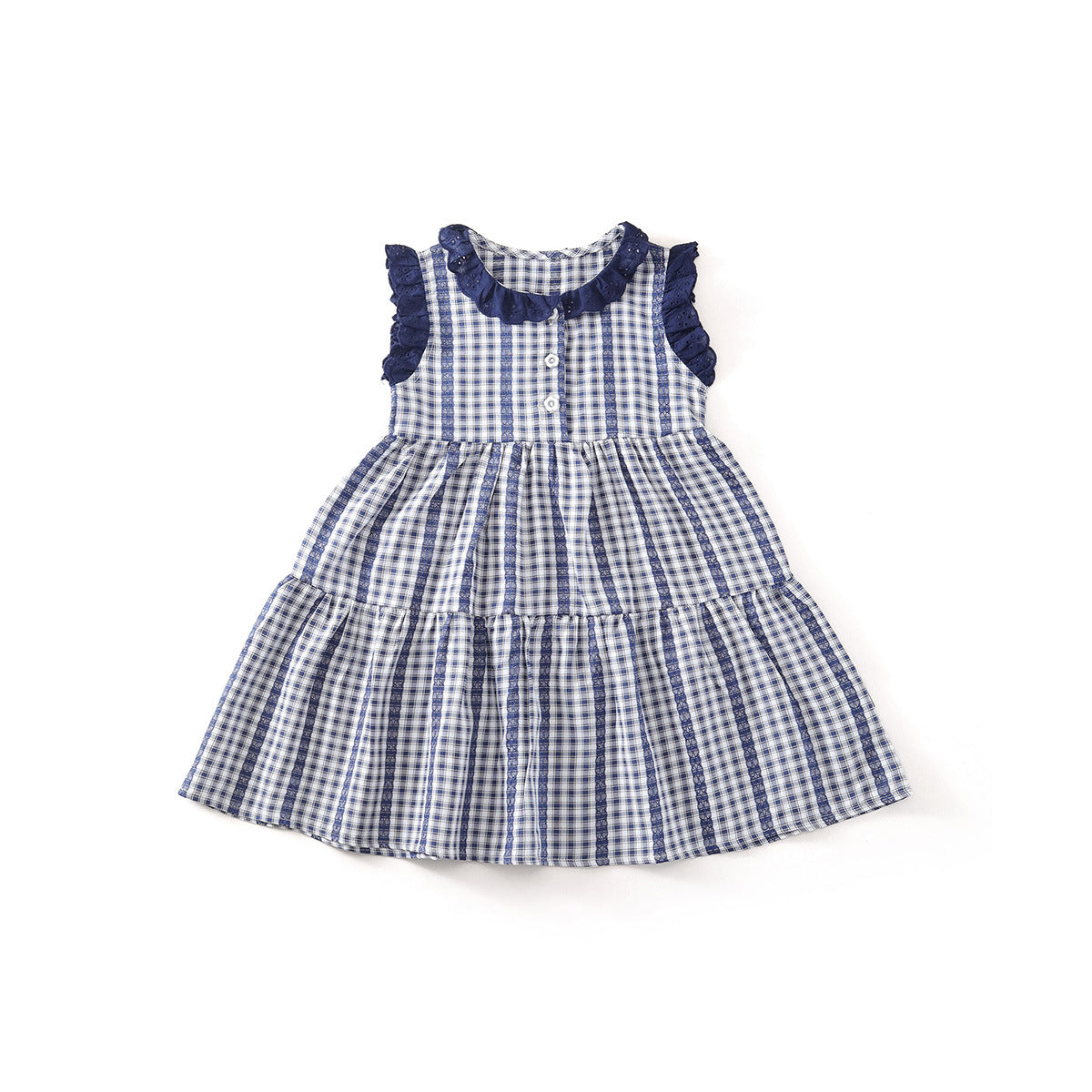 Girls Plaid Cake Skirt Dress Summer 2026 Korean Style – Summer Kids Fashion Nepal | Tudoholic