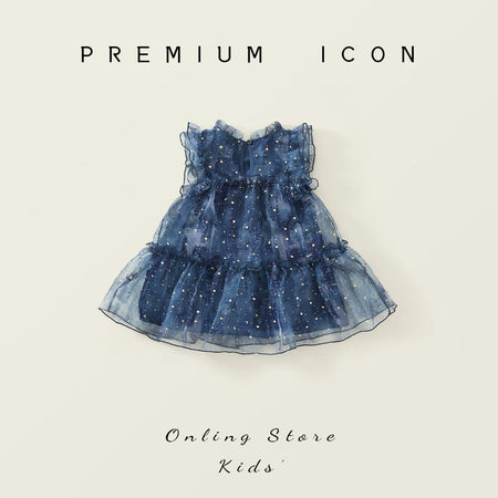 Girls Sequin Mesh Dress Summer 2025 Elegant Style – Summer Kids Fashion Nepal | Tudoholic