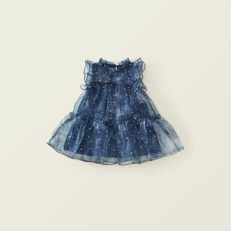Girls Sequin Mesh Dress Summer 2025 Elegant Style – Summer Kids Fashion Nepal | Tudoholic