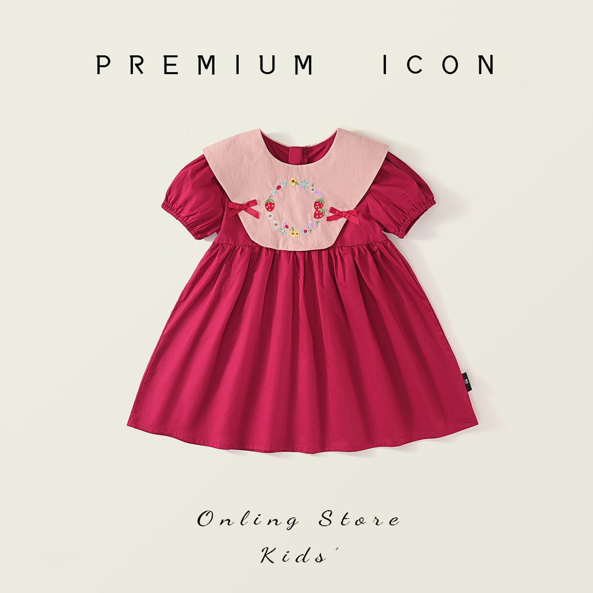Girls Pink Embroidered Retro Dress Summer 2025 – Summer Kids Fashion Nepal | Tudoholic