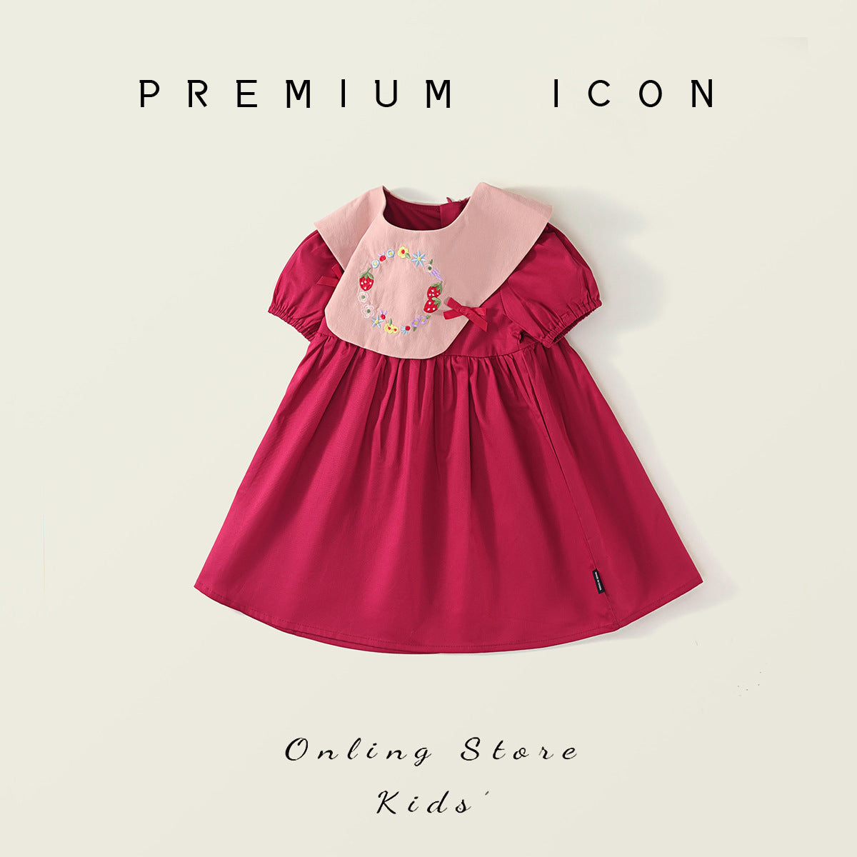 Girls Pink Embroidered Retro Dress Summer 2025 – Summer Kids Fashion Nepal | Tudoholic