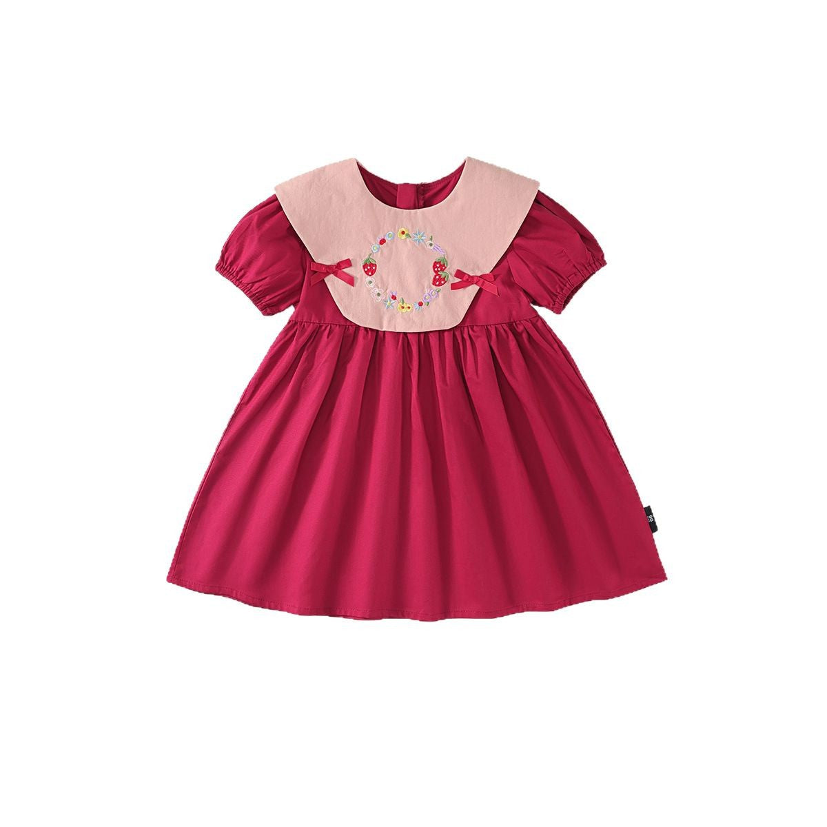 Girls Pink Embroidered Retro Dress Summer 2025 – Summer Kids Fashion Nepal | Tudoholic