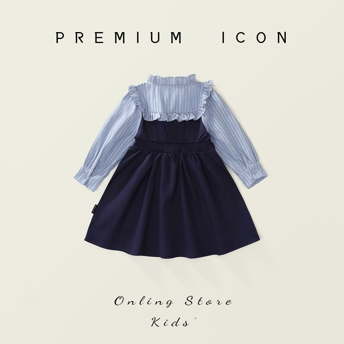Girls Preppy Striped Dress Autumn 2025 Korean Style – Spring Autumn Kids Fashion Nepal | Tudoholic